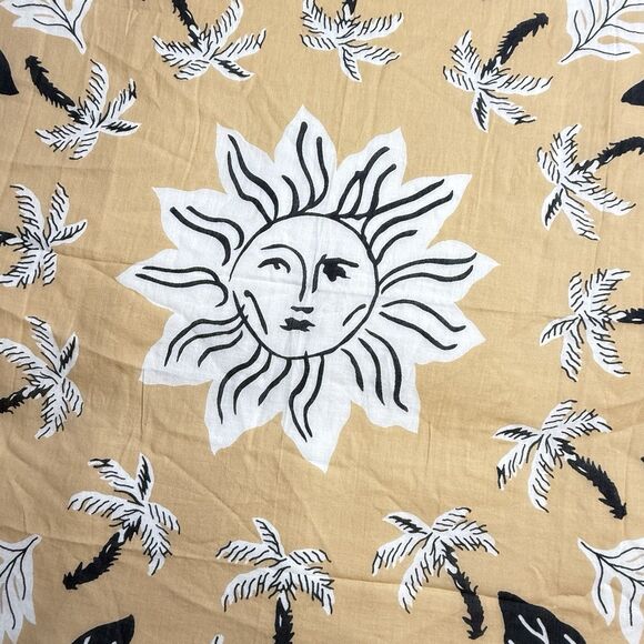 Madewell 100% Organic Cotton Sun Palm Tree Bandana Scarf 21 1/2 x 21 1/2 New - Picture 5 of 9